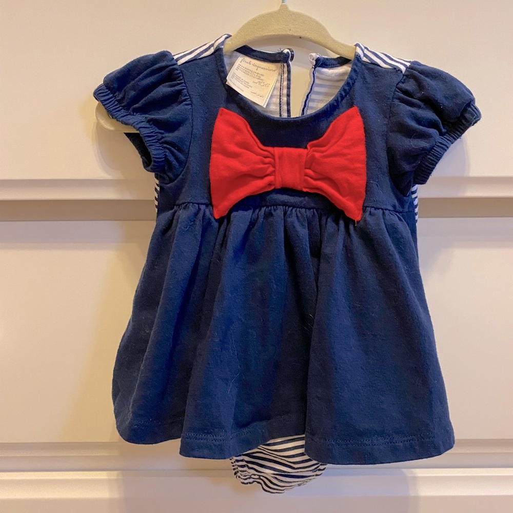 FIRST IMPRESSIONS Nautical Style Baby Girl Romper